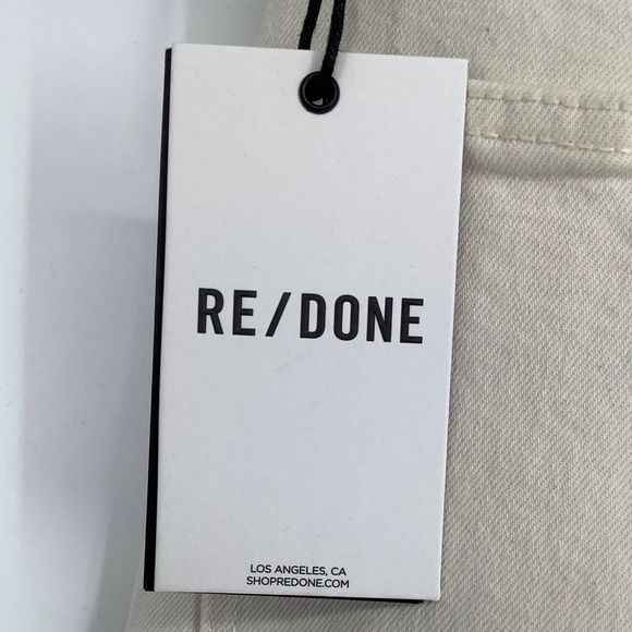 NEW RE/DONE Size 26 70s High Rise Skinny Boot Cut Vintage White Jeans $295 I10-7 - Picture 6 of 10